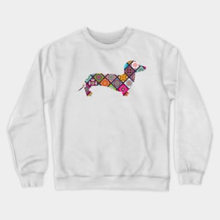 Floral Dachshund Sausage Dog Graphic Mandala Tee Crewneck Sweatshirt